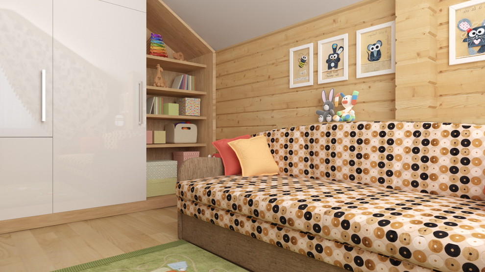 Проект интерьера деревянного дома в Новосибирске