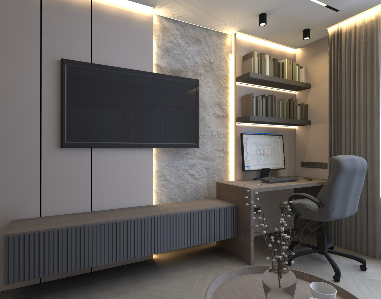 Обложка проекта: Проект двухкомнатной квартиры в г. Зеленоградске