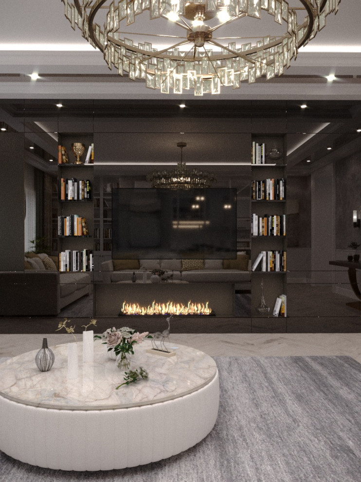 Гостиная, арт деко, современная классика