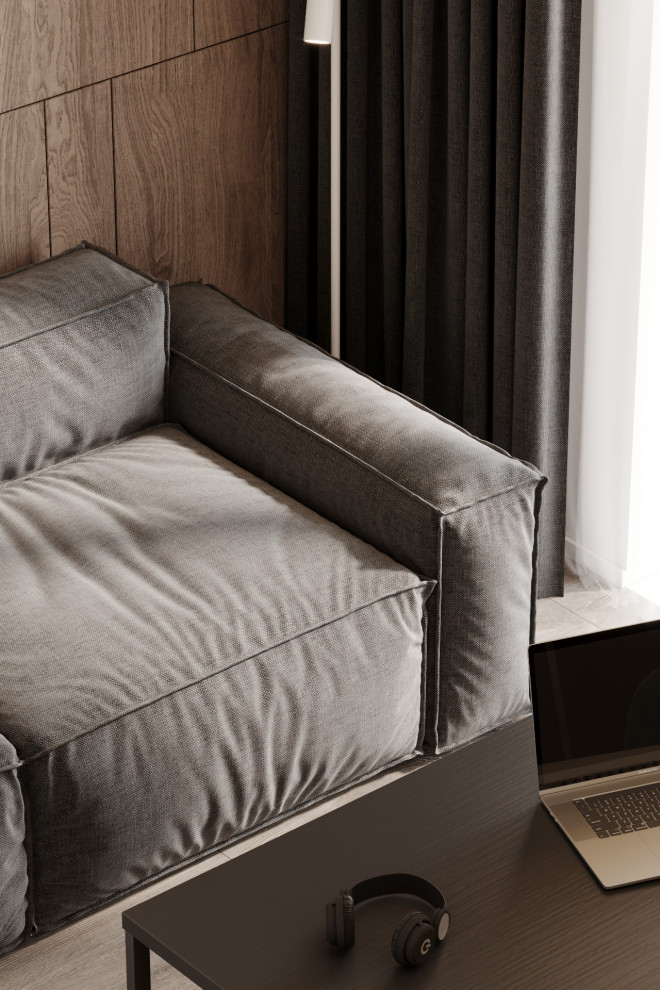 Визуализация кабинета и санузла в коттедже в д. Конохово