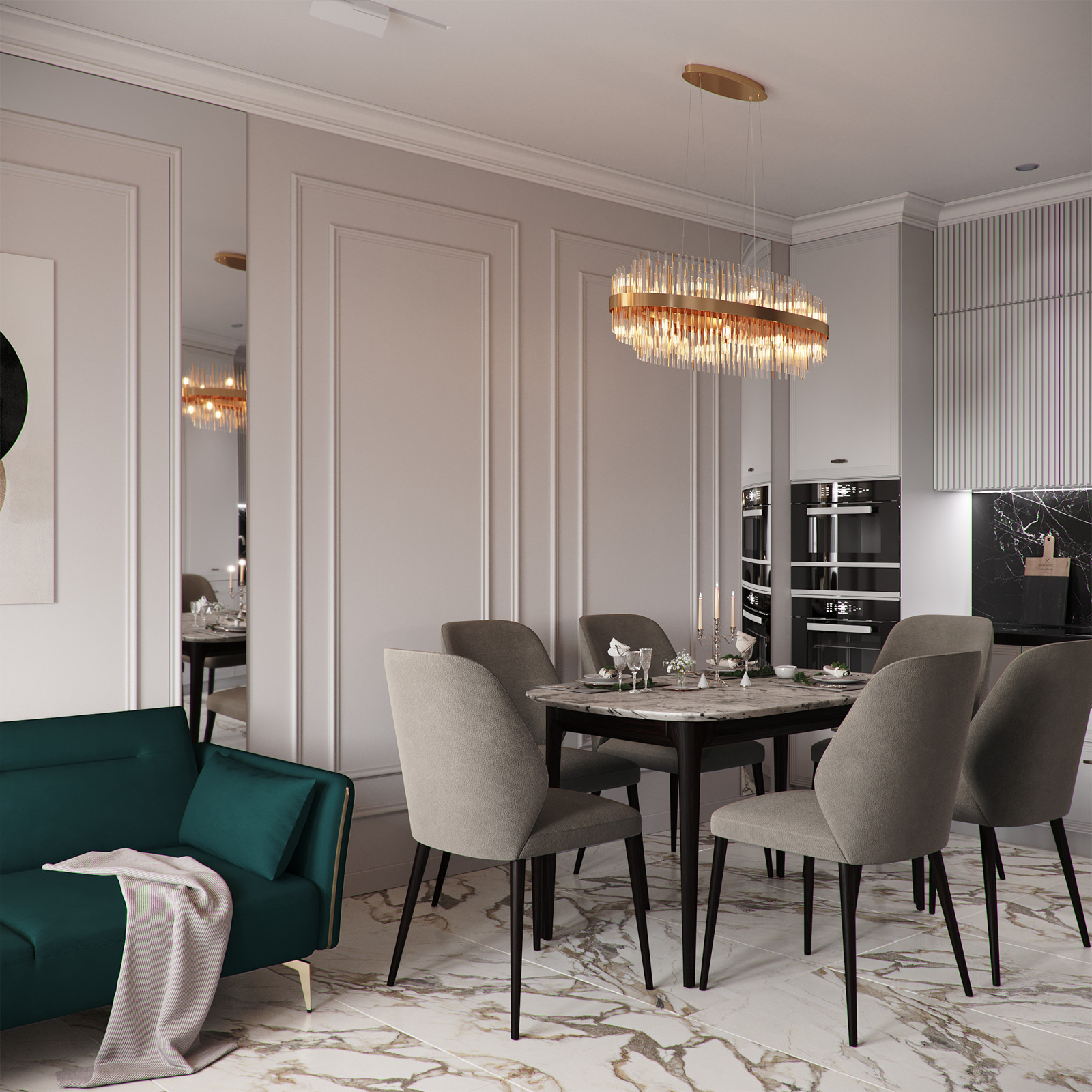 2х комнатная квартира в стиле современной классики