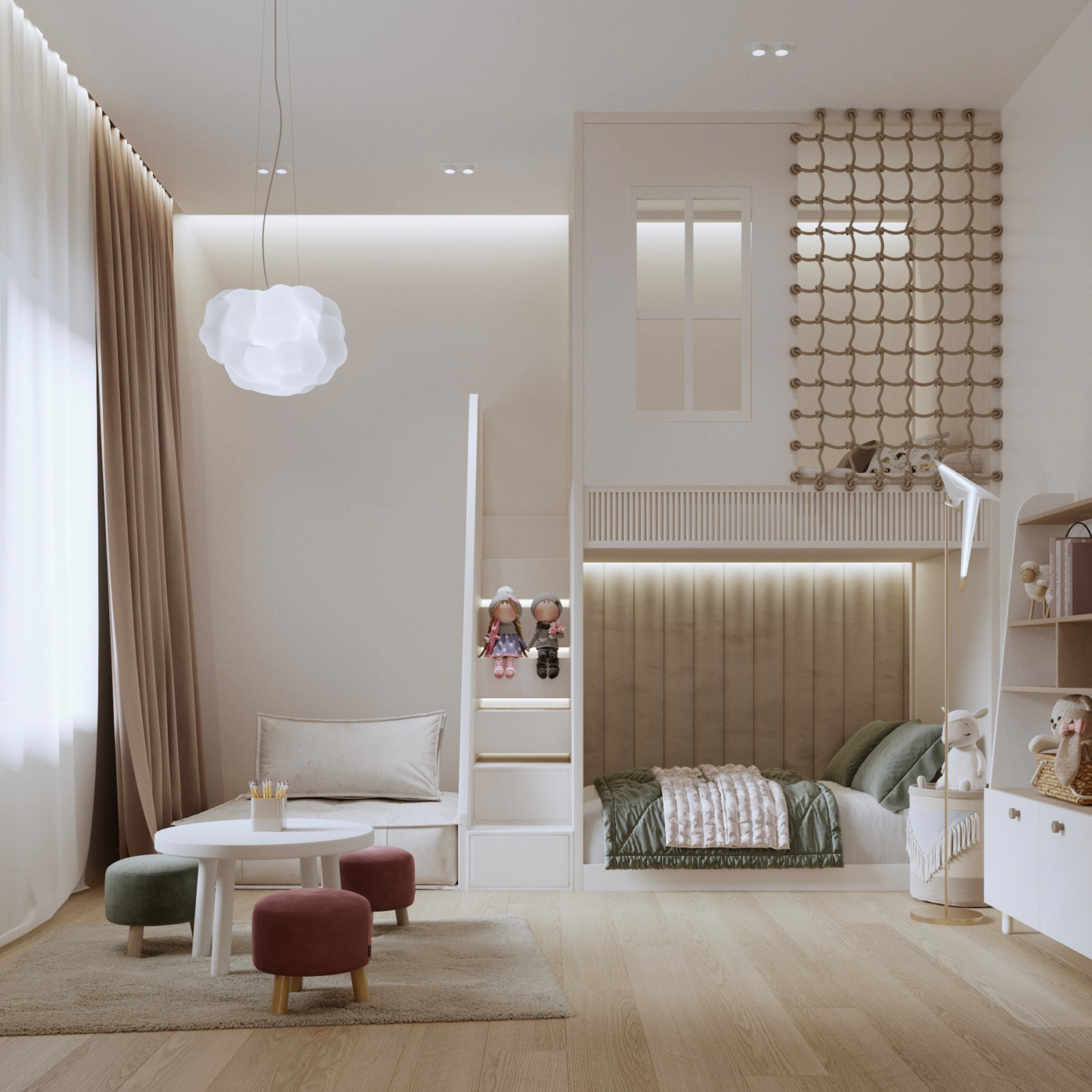 Обложка проекта: Детская комната из проекта двухэтажного дома для большой семьи