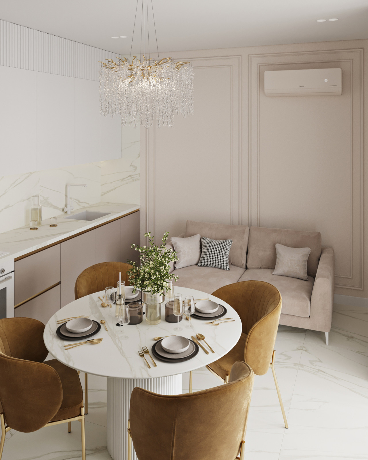 Дизайн-проект кухни-гостиной