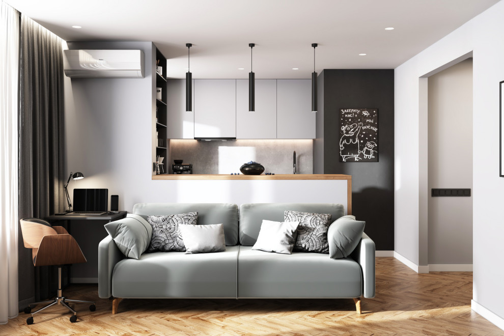 Минималистичная современная гостиная