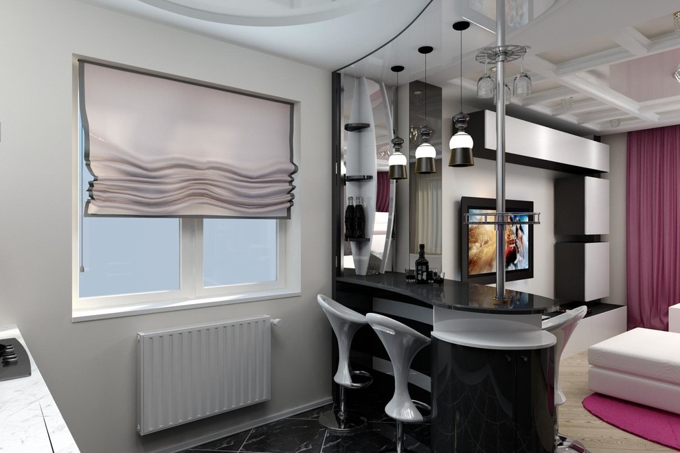 Дизайн современной кухни - гостиной