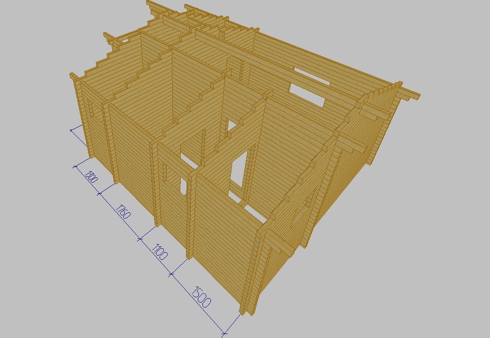 Деревянное домостроение из ТермоБруса - дом-баня