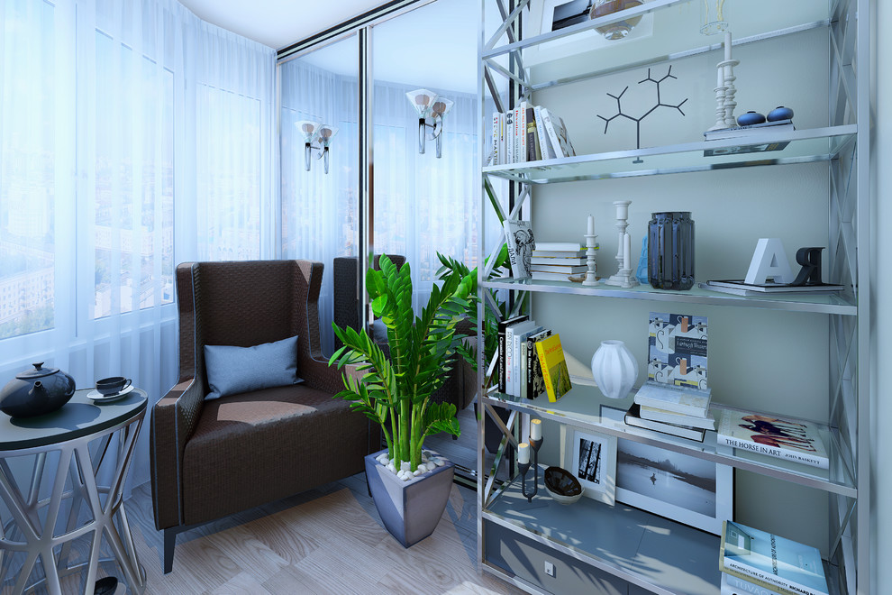 Строгий интерьер в холодных оттенках