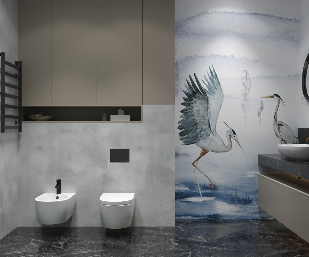 Ванная с цаплями