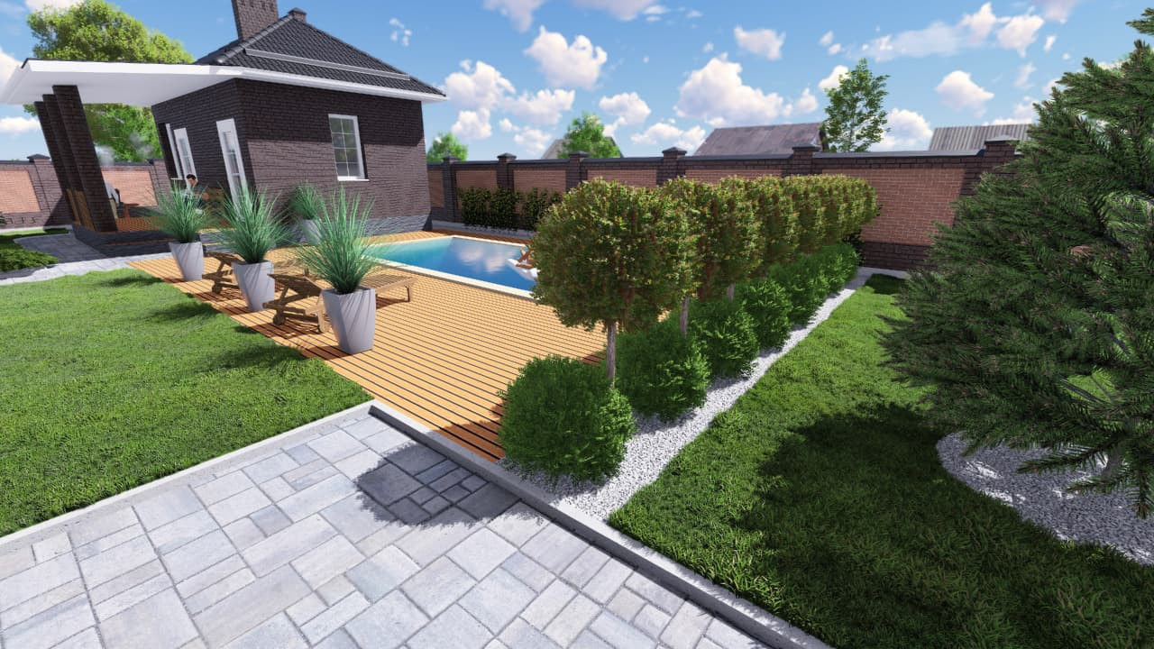 Обложка проекта: Ландшафтный дизайн в Нововеличковской