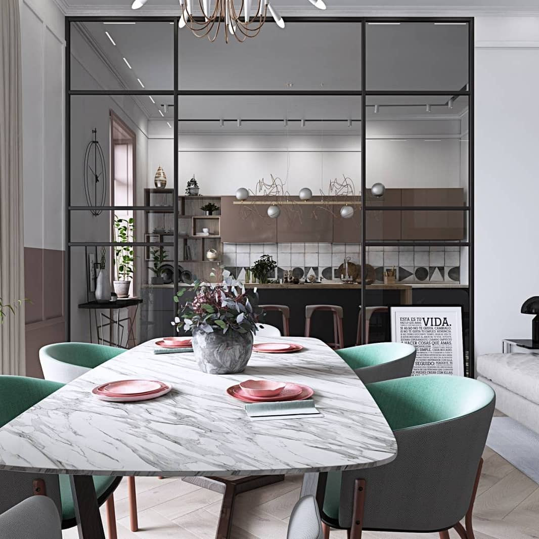 Кухня-гостиная в скандинавском стиле