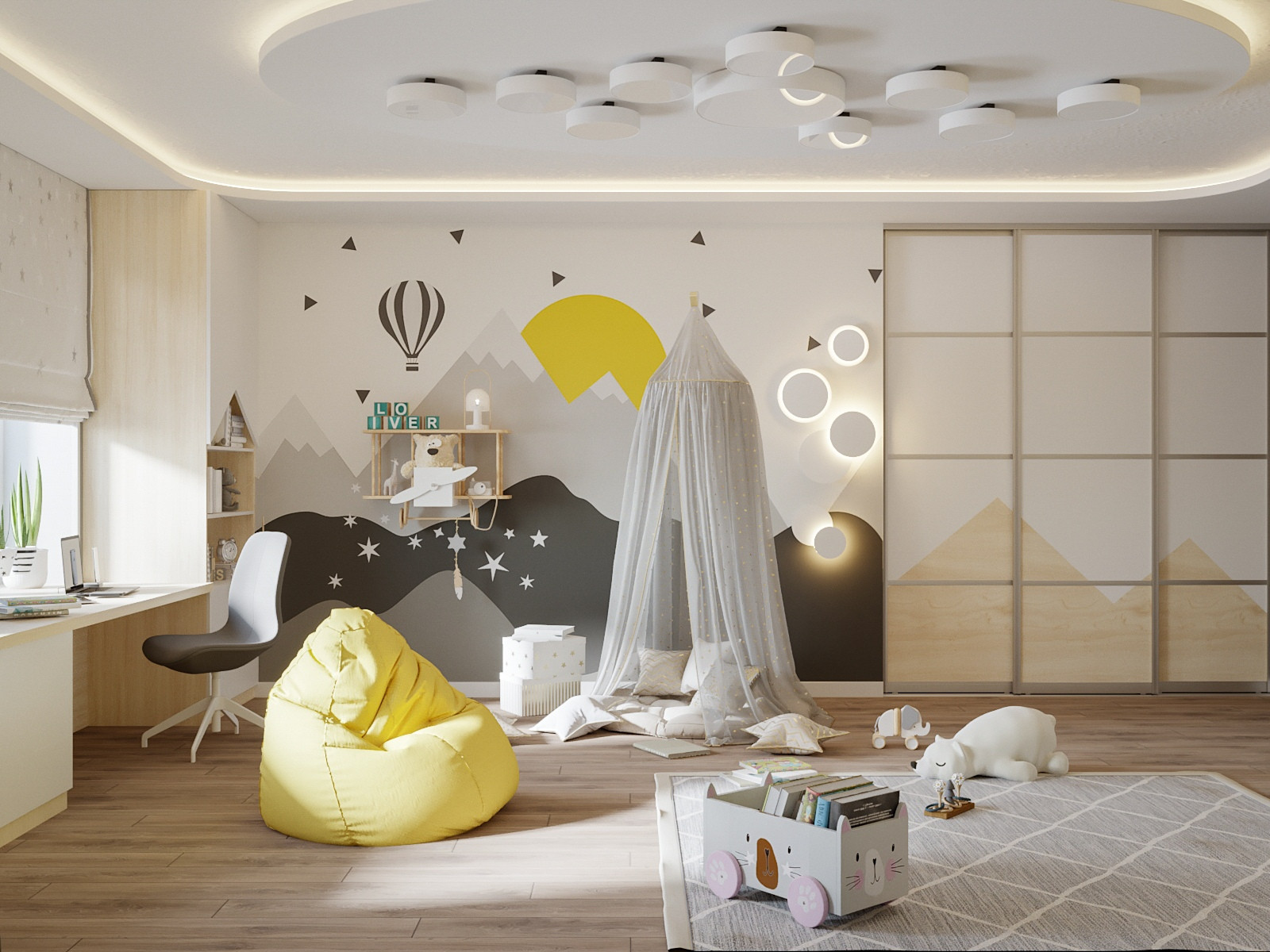 Яркая детская комната для девочки и мальчика