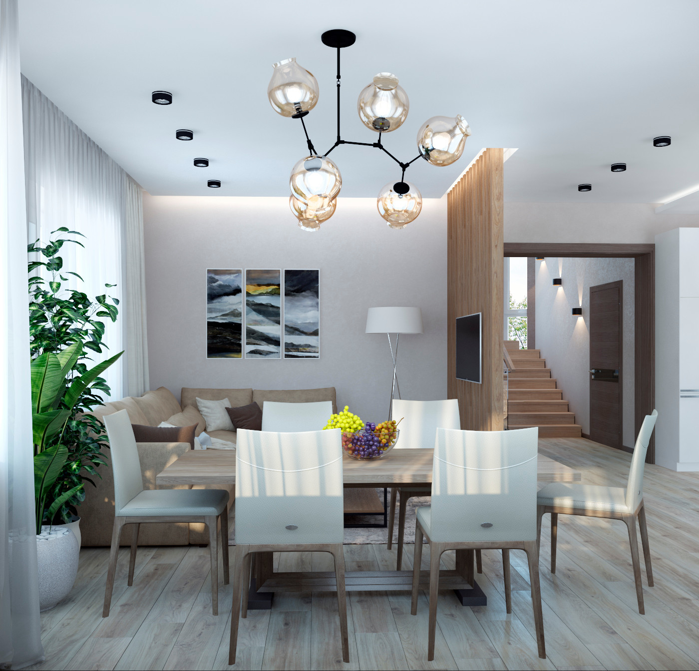 гостиная в большом доме