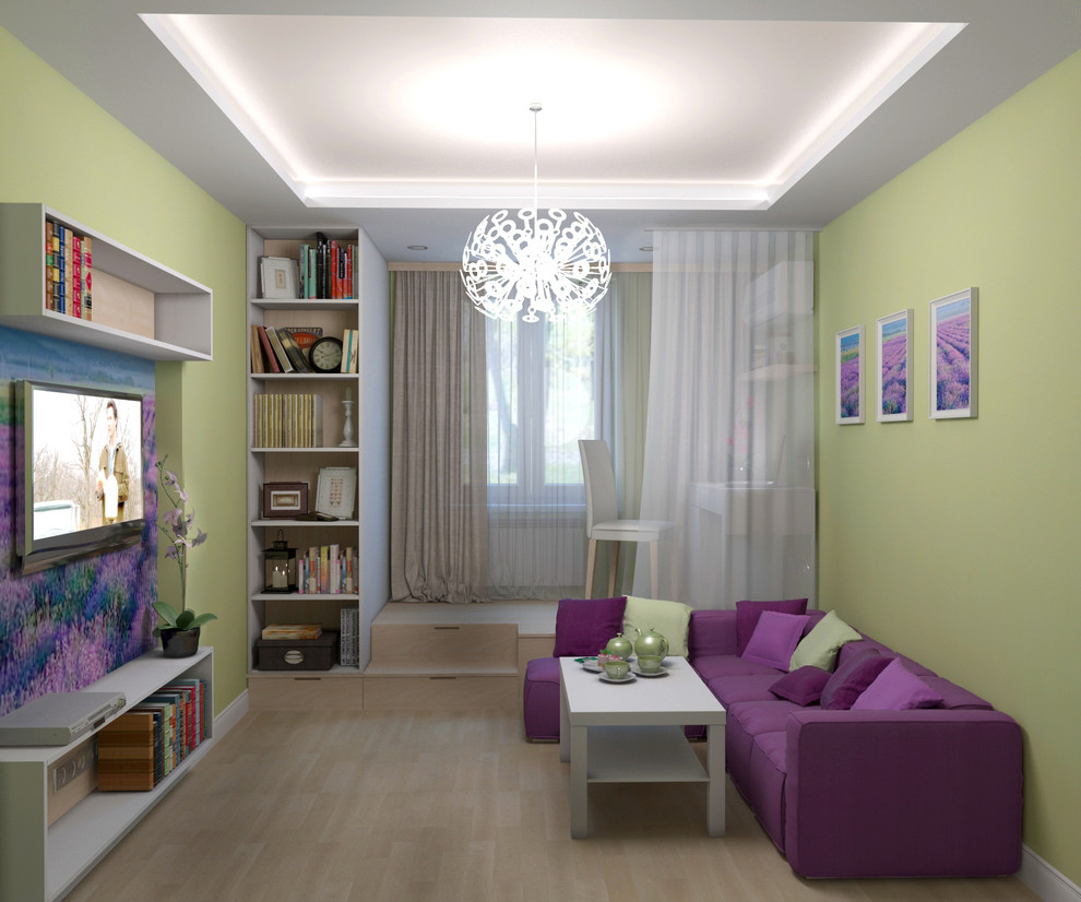 Обложка проекта: Яркая гостиная для молодей девушки