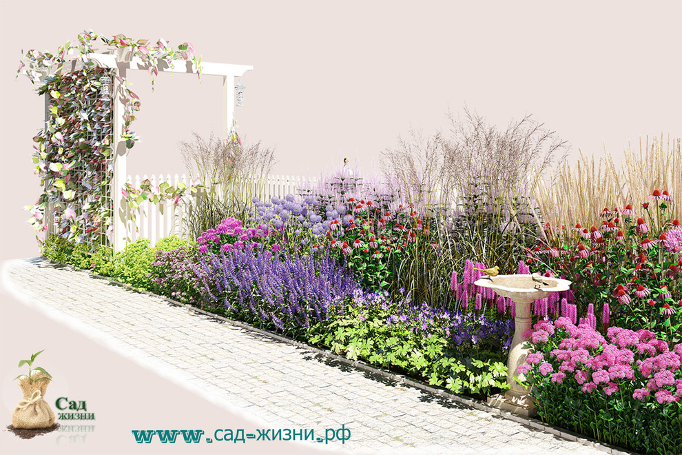 Цветник "В розовых облаках".