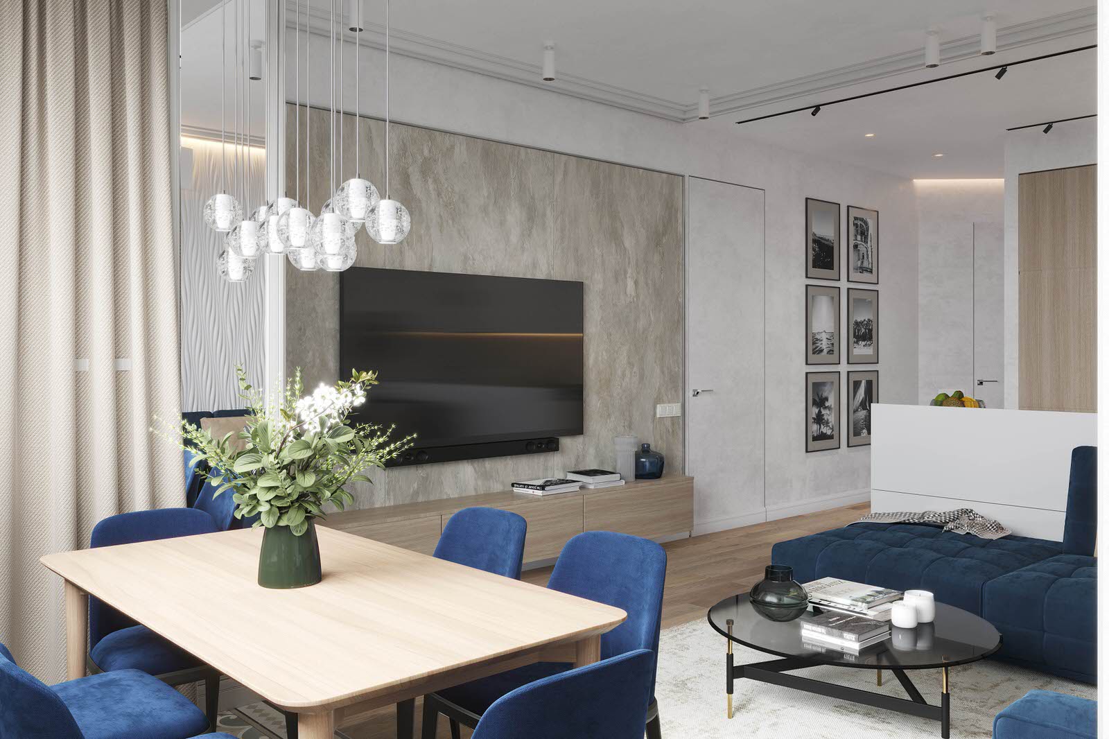 СВЕТЛЫЙ ИНТЕРЬЕР В ЖК ДОНСКОЙ ОЛИМП