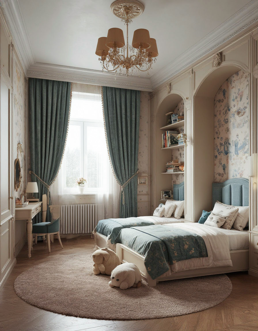 Визуализация детской комнаты в различных стилях