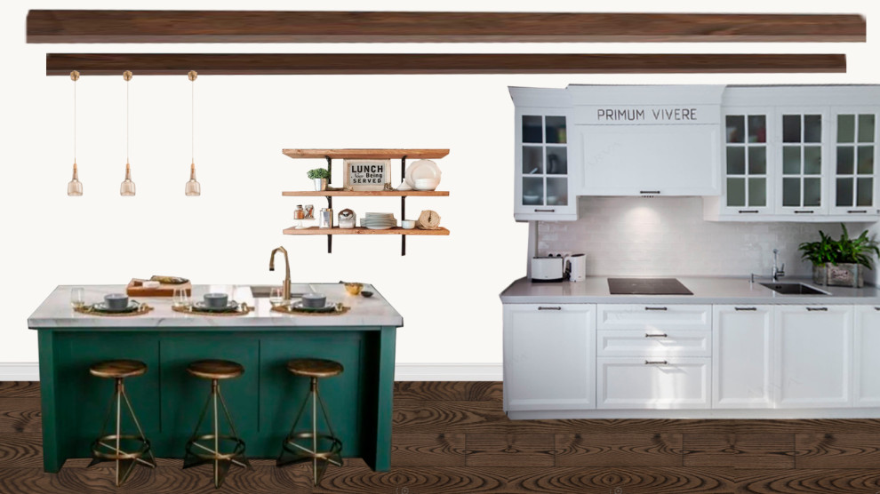 Гостинная+кухня коллаж