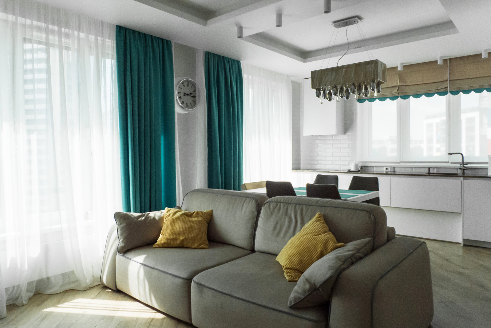 ЖК Легенда на Яхтенной кухня-гостиная