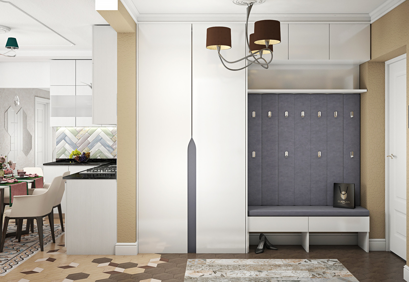 Дизайн интерьера 4-х комнатной квартиры S-79,0кв.м.