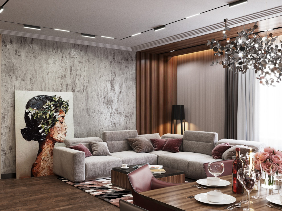 Кухня-гостиная в ЖК "Бульварный переулок"