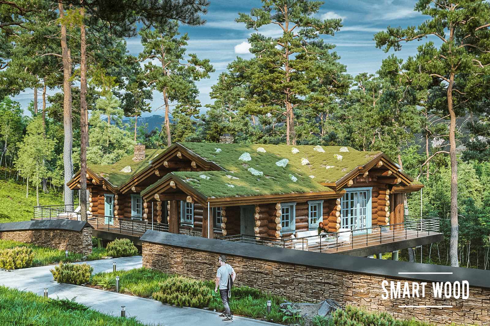 Чегем. Кедровая баня с видом на горы