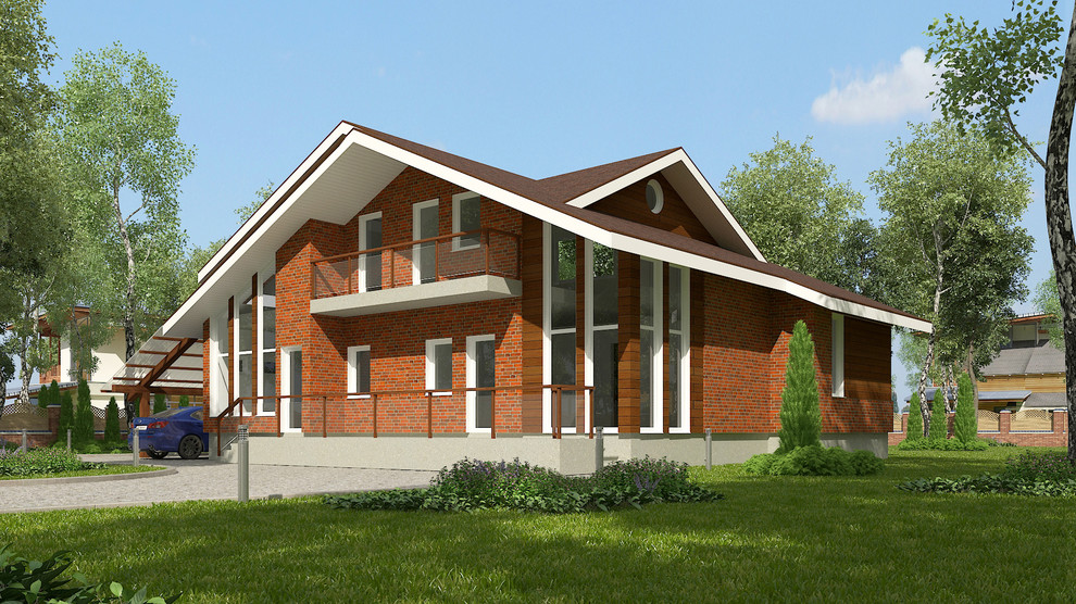 Обложка проекта: Жилой дом на две семьи с отдельными входами