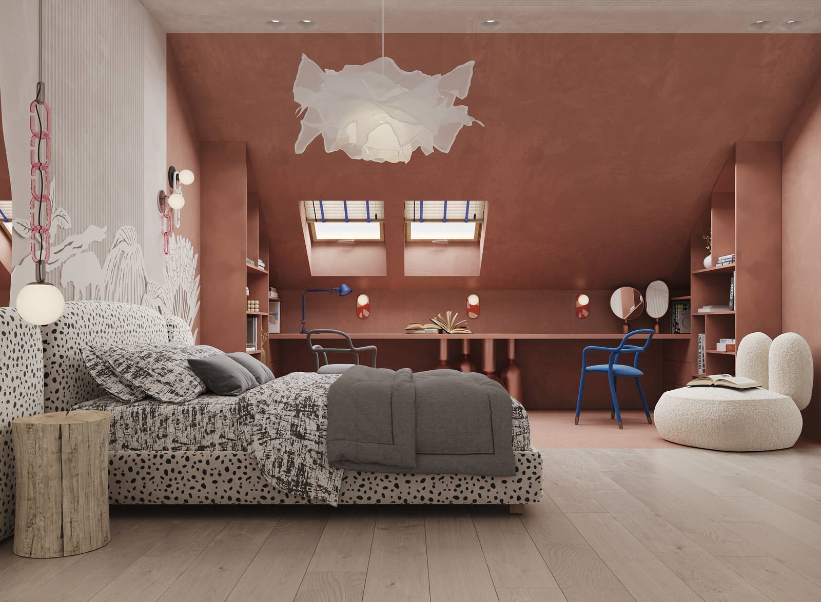 Проект двухуровневой квартиры 180 кв.м с двумя детскими