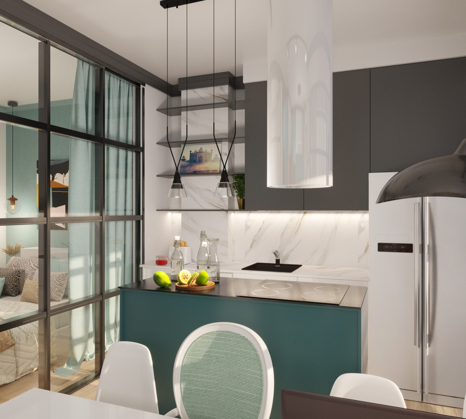 Apartment in the style of modern classics