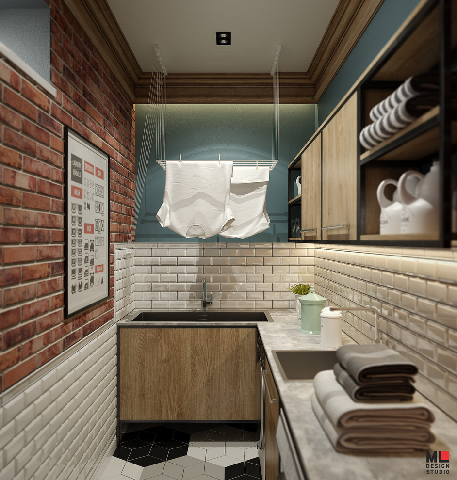 Интерьер трехэтажного дома. Цокольный этаж.