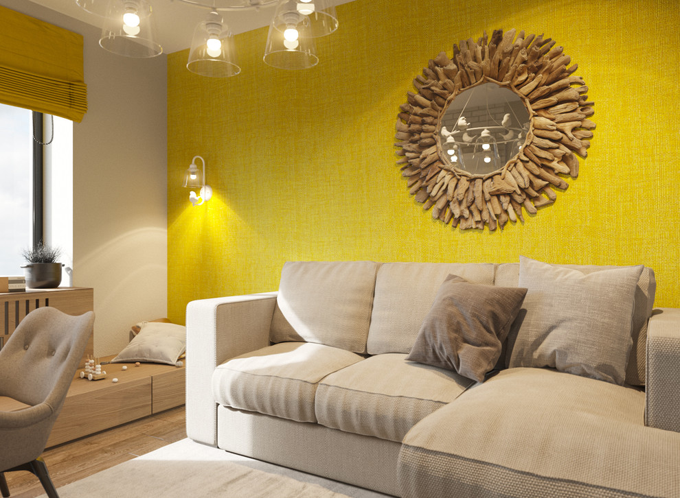 Кабинет с солнечным настроением в частном доме