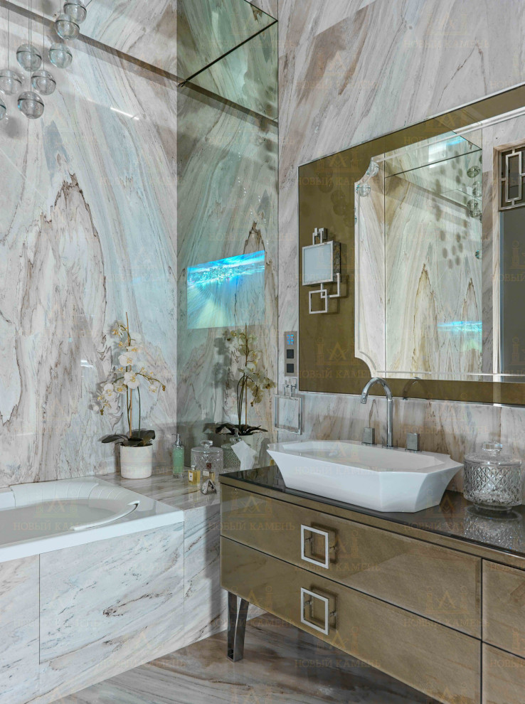 Мрамор в ванной комнате