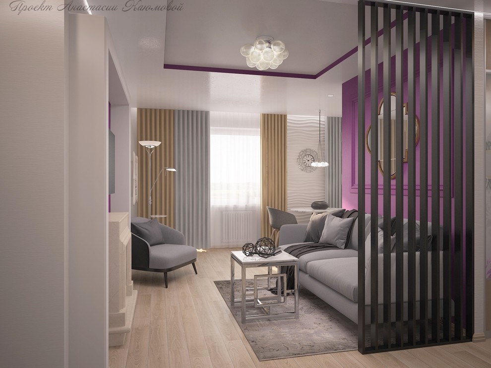 Переделка "хрущевки", просторная кухня-гостиная, объединенная с прихожей