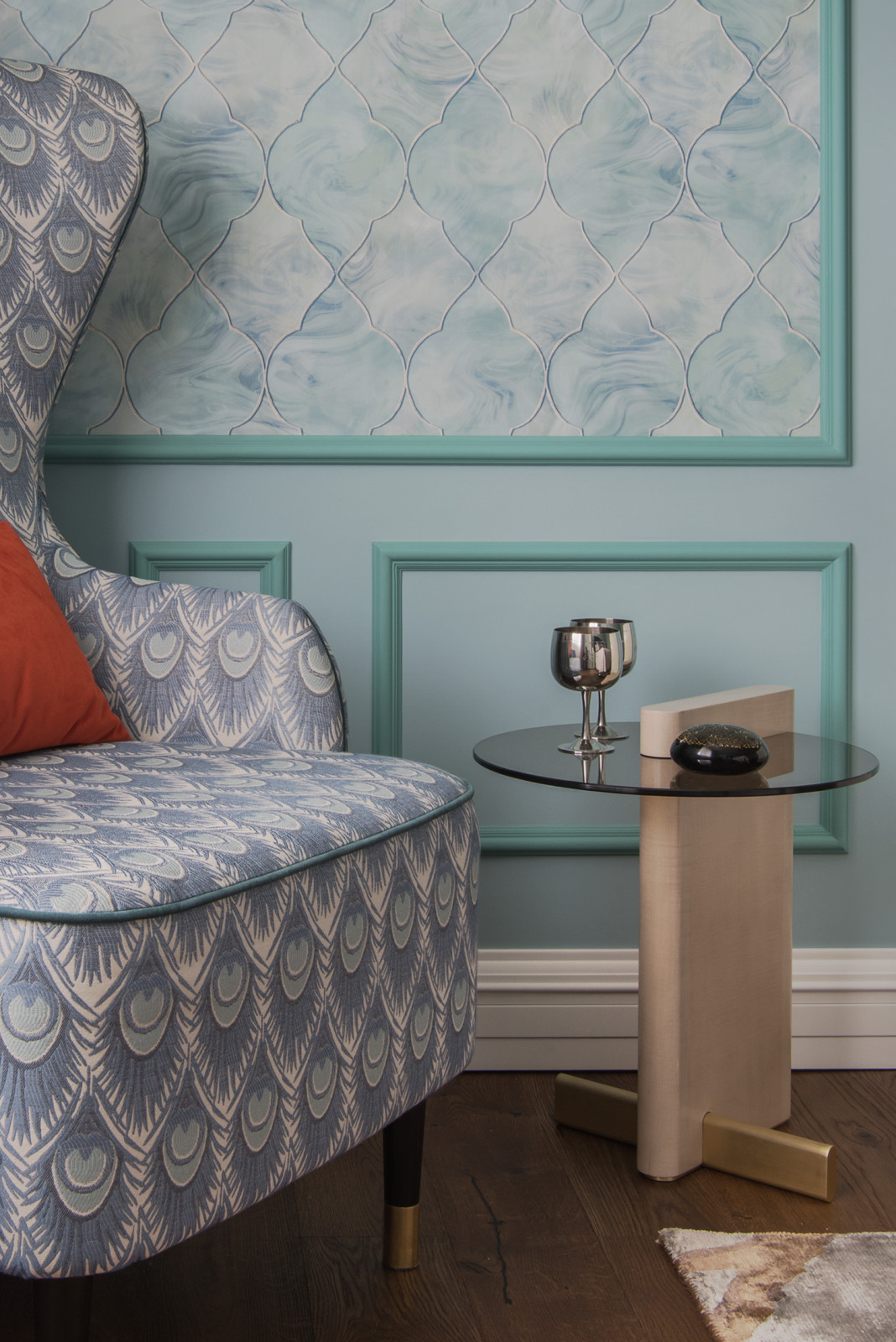 Спальня в цвете "тиффани"