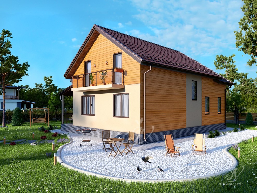 Визуализация дома из профилированного бруса