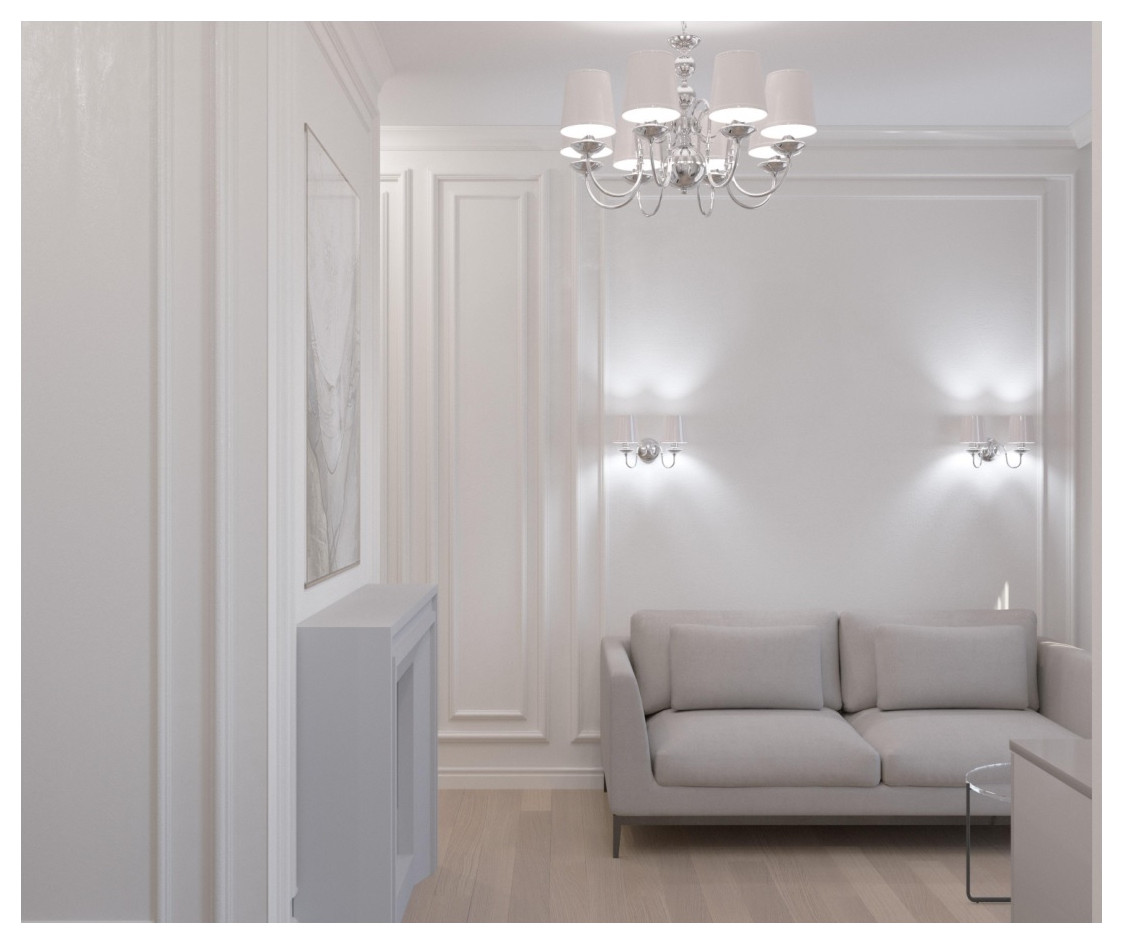 Обложка проекта: Неоклассика маленькая квартира-студия 2020г
