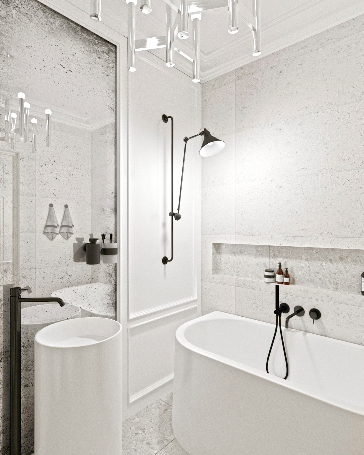 Минималистичная квартира с этническими акцентами в Нижнем Новгороде.