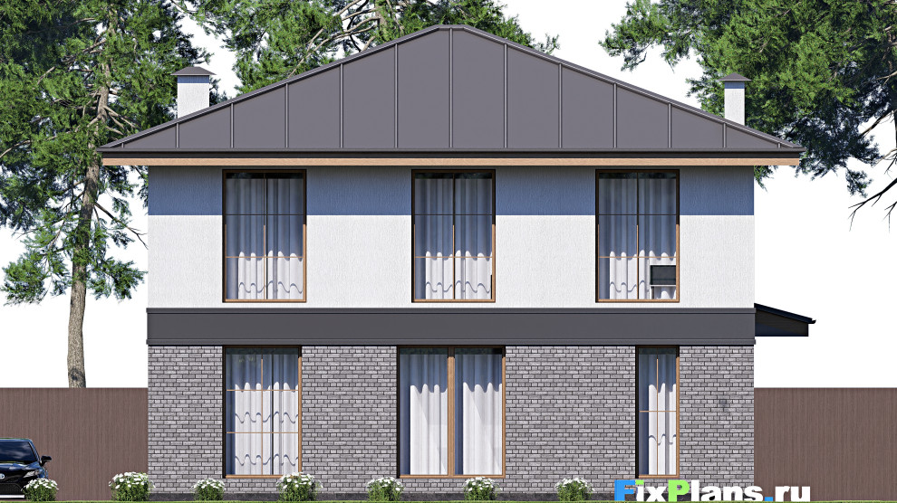 Проект двухэтажного дома 14х12 м S220м2 F-18026