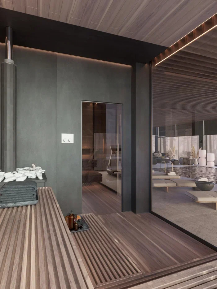 Спа -зона в интерьере дома в КП Променад