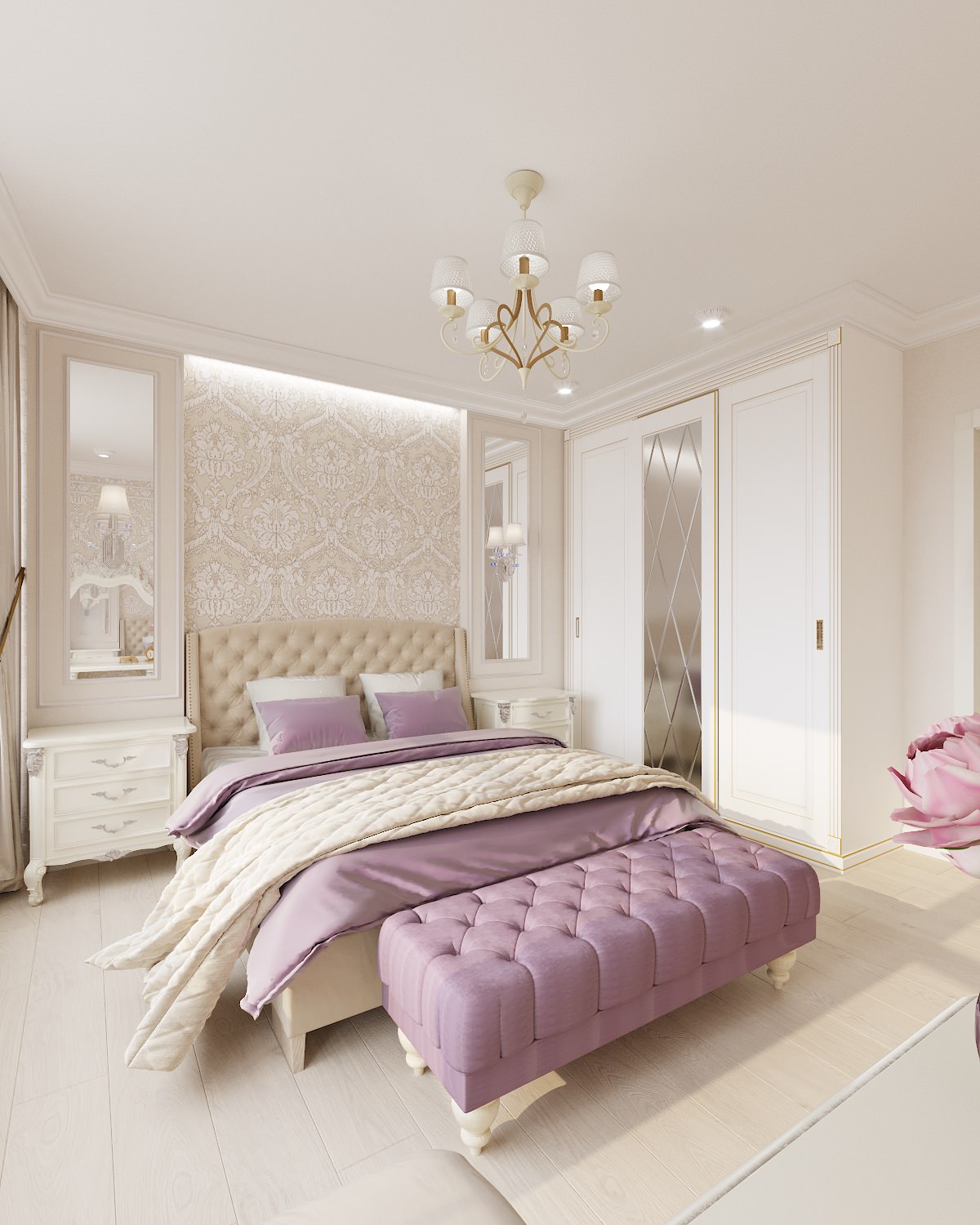 Проект 3х-комнатной квартиры в классическом стиле, ЖК Тихая Роща 2, г.Уфа.