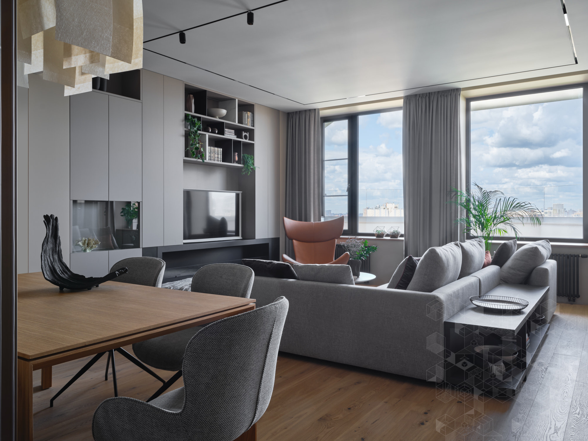 Проект недели: Спокойная кухня-гостиная в «природной» гамме