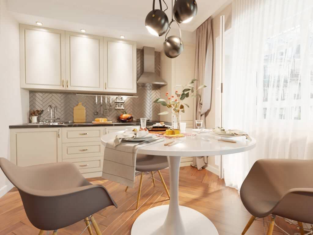 Обложка проекта: Апартаменты в центре Санкт-Петербурга 44 м².