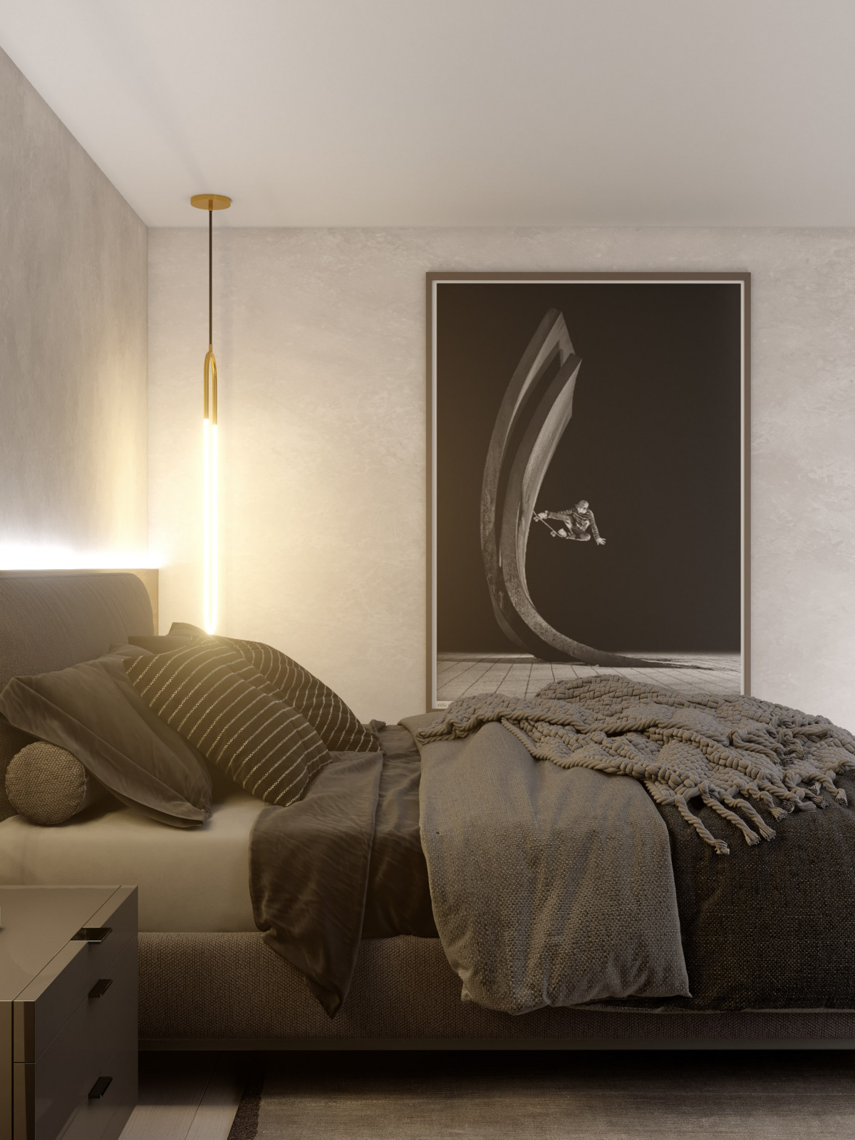 Проект квартиры 180 кв м «Монохром»