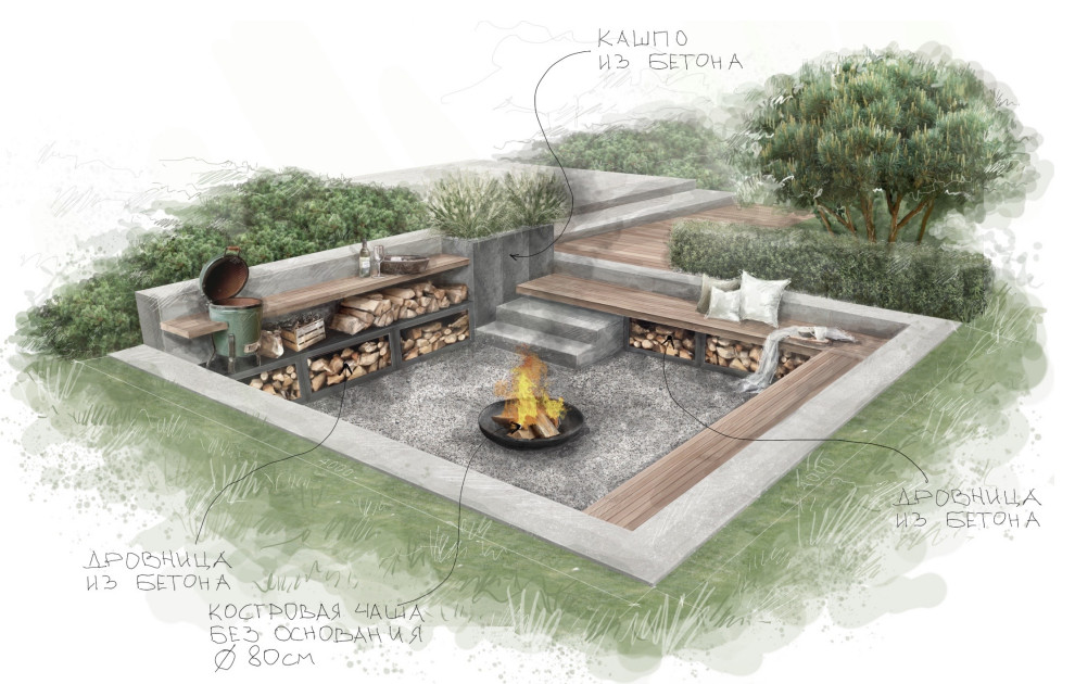 Обложка проекта: Костровые зоны CONCRETIKA