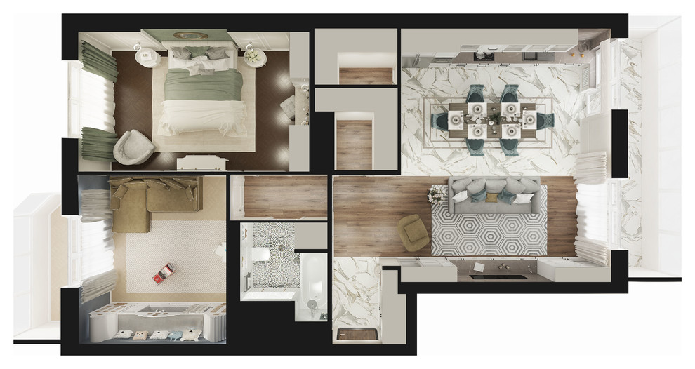 Обложка проекта: Дизайн квартиры, Москва. ЖК Донской Олимп