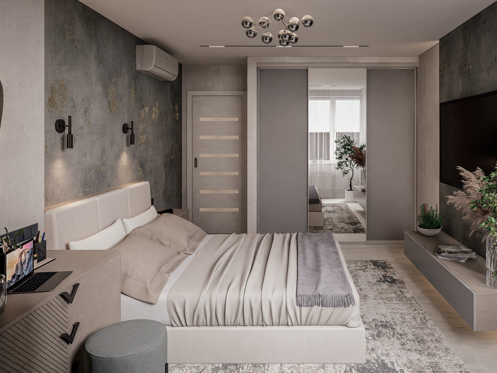 Дизайн-проект двухкомнатной квартиры 57 м2