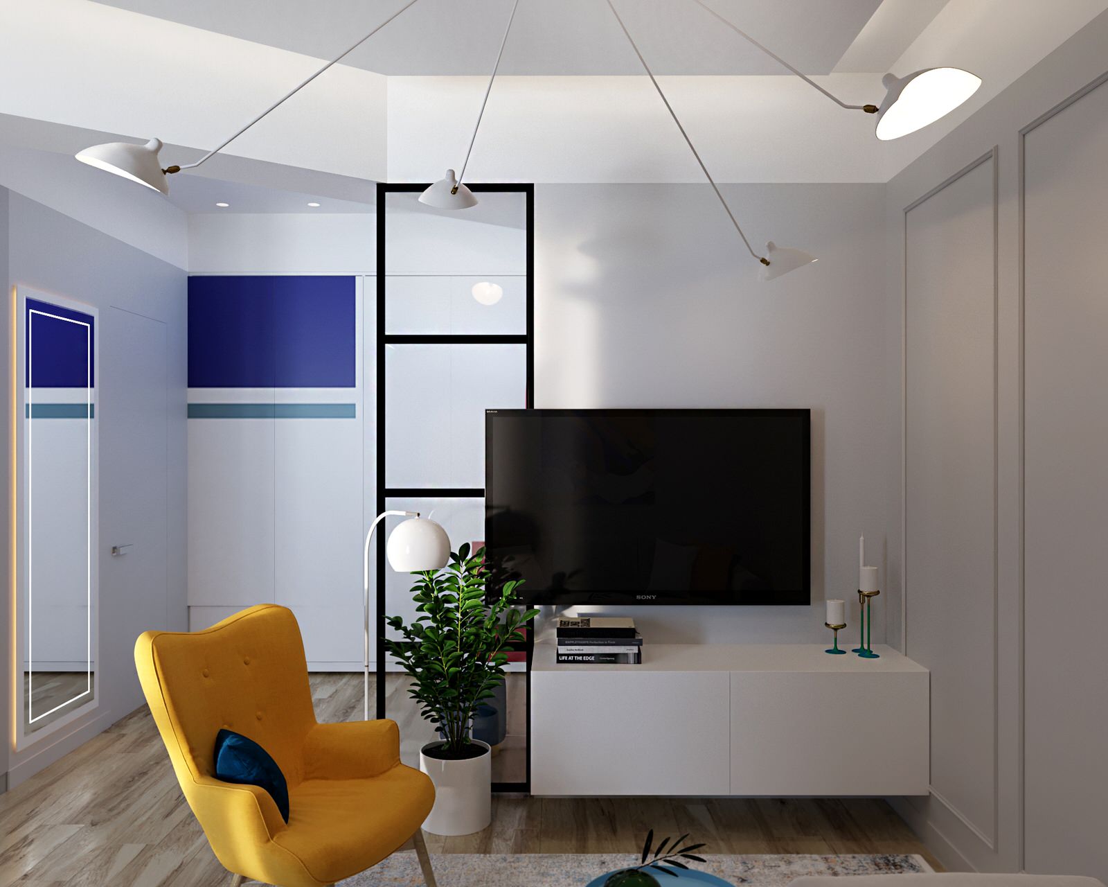 Яркий интерьер квартиры 48кв.м.