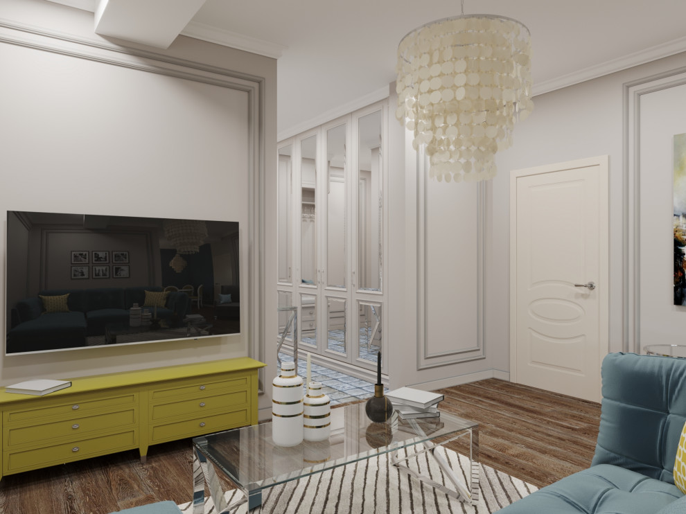 гостиная кухня 40 кв