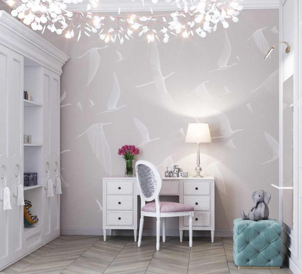 Стильная классика для семьи с тремя детьми (150 м2).