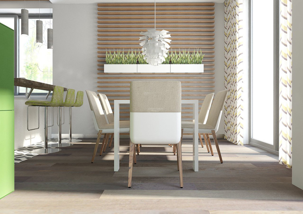 Интерьер кухни-столовой в доме