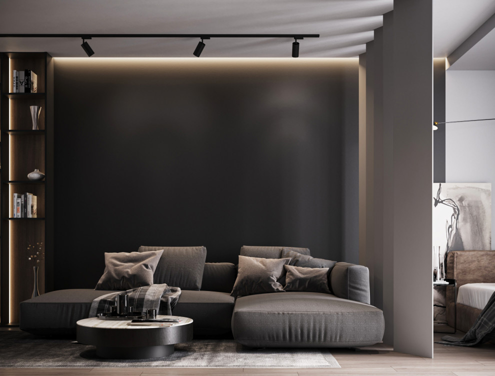 Большой диван в гостиной